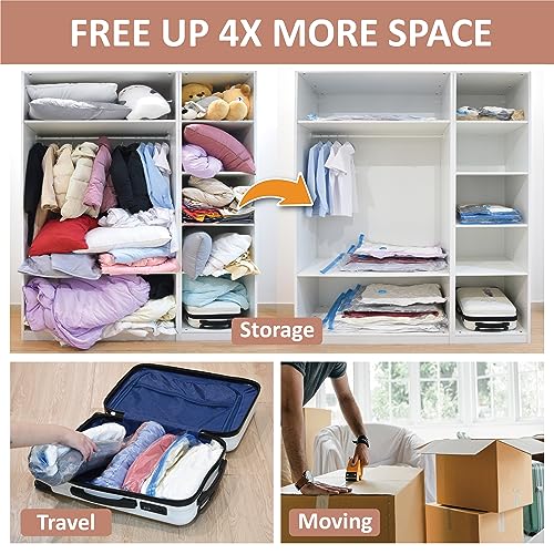 Cozy Essential 8 Pack XXL Jumbo Vacuum Storage Bags, Extra Large Vacuum Seal Bags for Comforters, Bedding, Blanket Storage, Giant Space Saver Bags for Huge Stuffed Toy(47.2x35 in) - Image 3