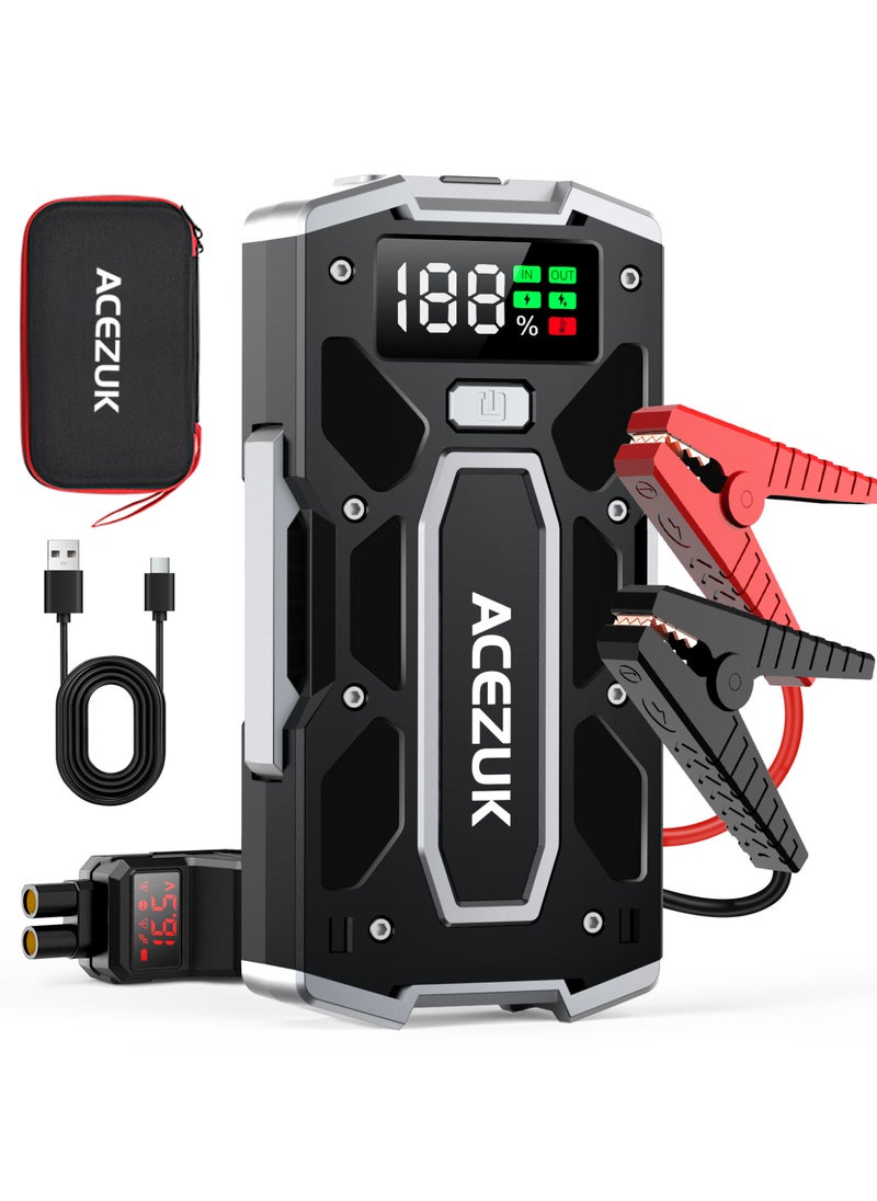 Generic 3 in 1 Portable Car Battery Charger Jump Starter 12V 21800mAh Large Capacity Power Bank for All Cars Petrol 10L - 8L Diesel 4000A USB Charger Type C Flashlight  - Image 1