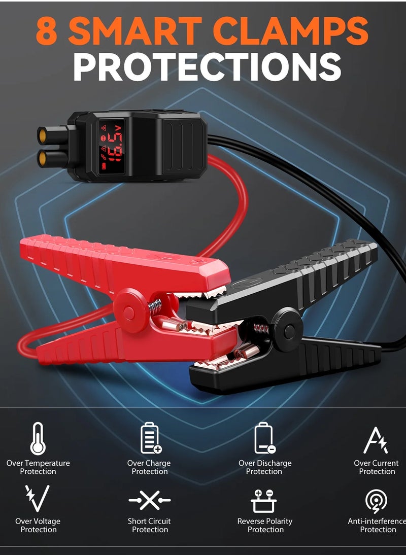 Generic 3 in 1 Portable Car Battery Charger Jump Starter 12V 21800mAh Large Capacity Power Bank for All Cars Petrol 10L - 8L Diesel 4000A USB Charger Type C Flashlight  - Image 3