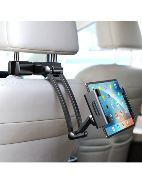 حامل تابلت مثبت في المقعد الخلفي للسيارة للهاتف القابل للتعديل للسيارة وجهاز iPad 4.7-12.9 بوصة شاشة إلكترونية قابلة للضبط بزاوية عرض قابلة للدوران