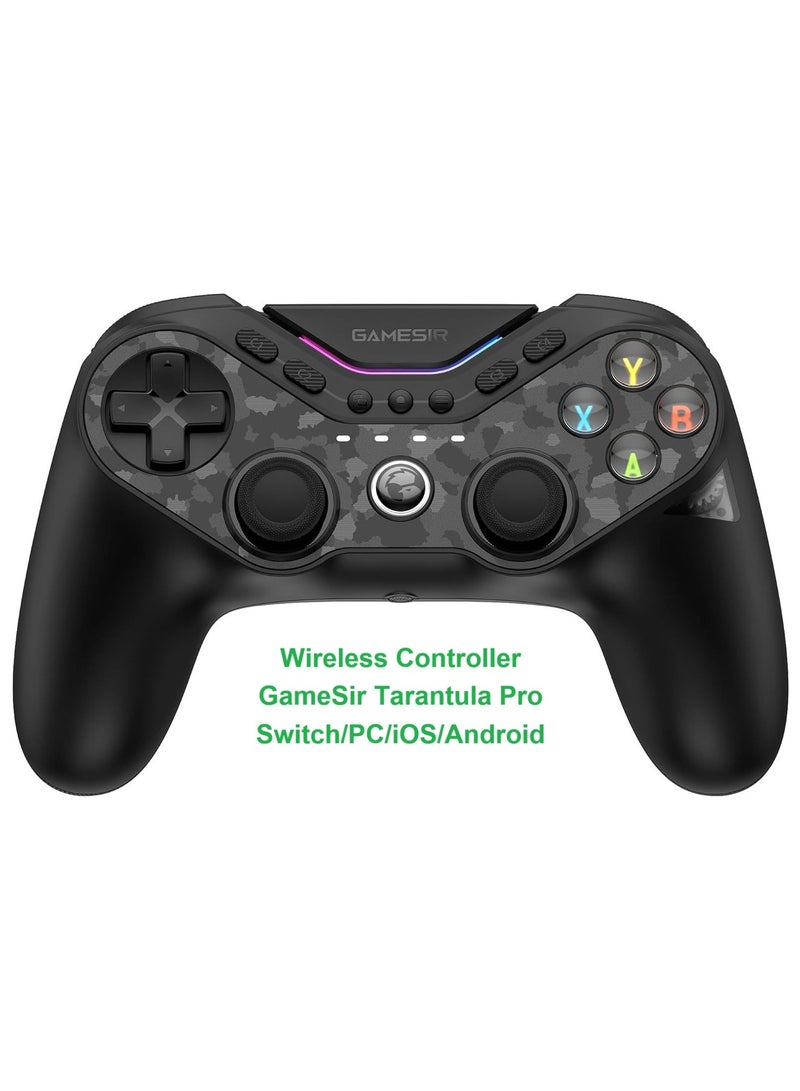 general Professional Gamepad T3 Pro Tarantula Wireless Gaming Controller for Switch/PC/iOS/Android with Bluetooth 2.4G Wired Controller with Anti-Drift TMR Sticks, 9 Mappable Buttons, RGB Lighting,1200mAh, ABXY Layout Switching, 1000Hz Polling Rate, 6-Axis Gyroscope & NFC - Image 1