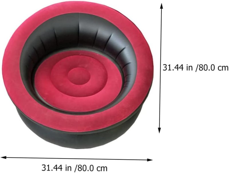ULTECHNOVO 1Pc Portable Inflatable Sofa Foldable Lazy Couch for Outdoor Use Flocking Material Lightweight and Easy to Store for Parks and Picnics - Image 3
