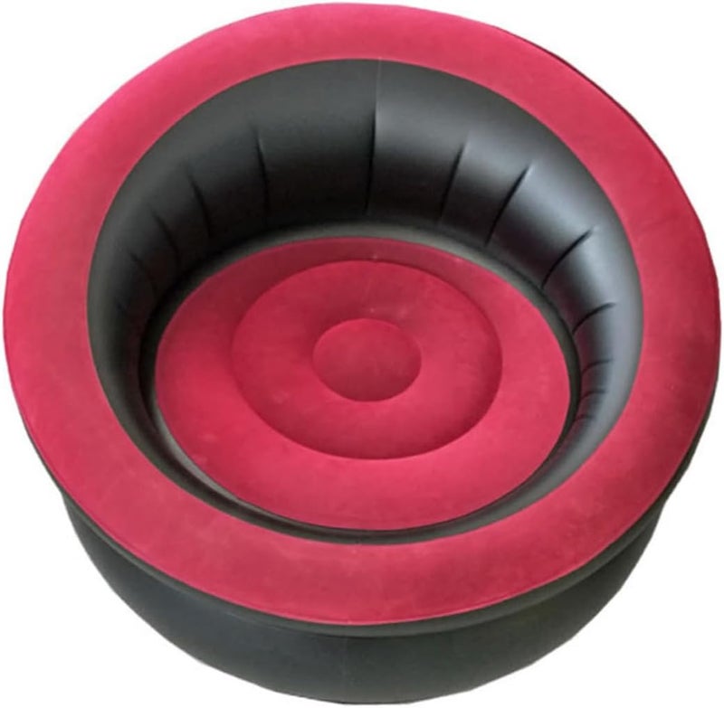 ULTECHNOVO 1Pc Portable Inflatable Sofa Foldable Lazy Couch for Outdoor Use Flocking Material Lightweight and Easy to Store for Parks and Picnics - Image 1