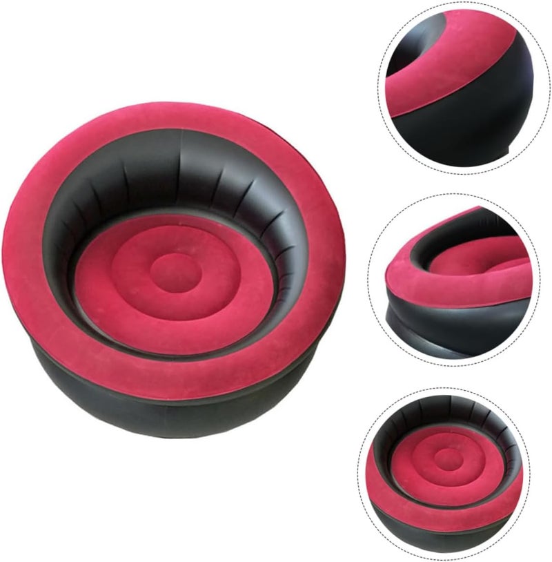 ULTECHNOVO 1Pc Portable Inflatable Sofa Foldable Lazy Couch for Outdoor Use Flocking Material Lightweight and Easy to Store for Parks and Picnics - Image 4