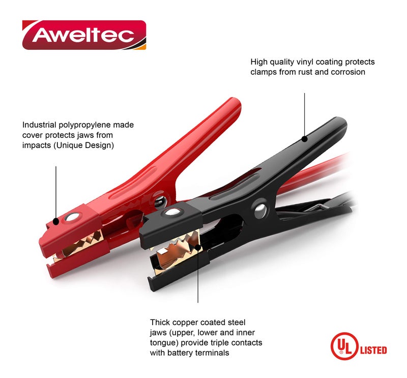 AWELTEC UL-Listed Jumper Cables - 6 Gauge 16 Feet Battery Cables for car, Heavy Duty Booster Cables (6AWG x 16Ft) with Carry Bag - Image 3