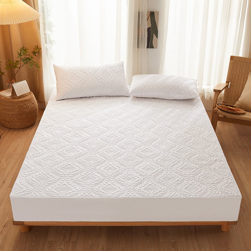Fittedsheets Waterproof Quilted Bed Hat Bedspread El Protective Cover Sanding Dust Cover Urine Proof - Image 1