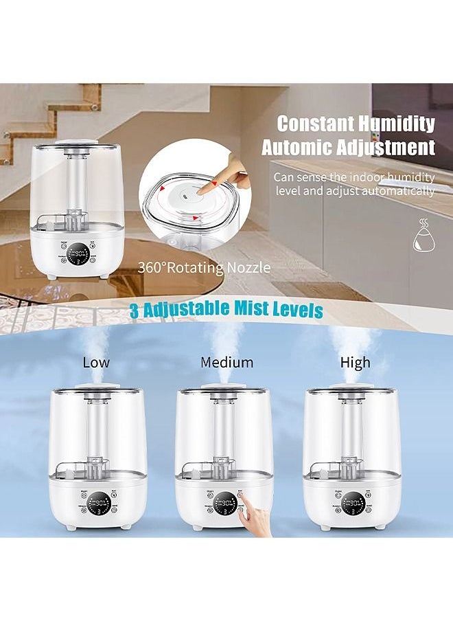 Mi VAZA - Humidifier for Bedroom, 4L Air Humidifier Ultrasonic Cool Mist for Large Room, Aroma Diffuser Function, Auto Shut-Off, Whisper Quiet, Adjustable 360° Knob, Humidifiers for Babies Nursery Whole House - Image 1