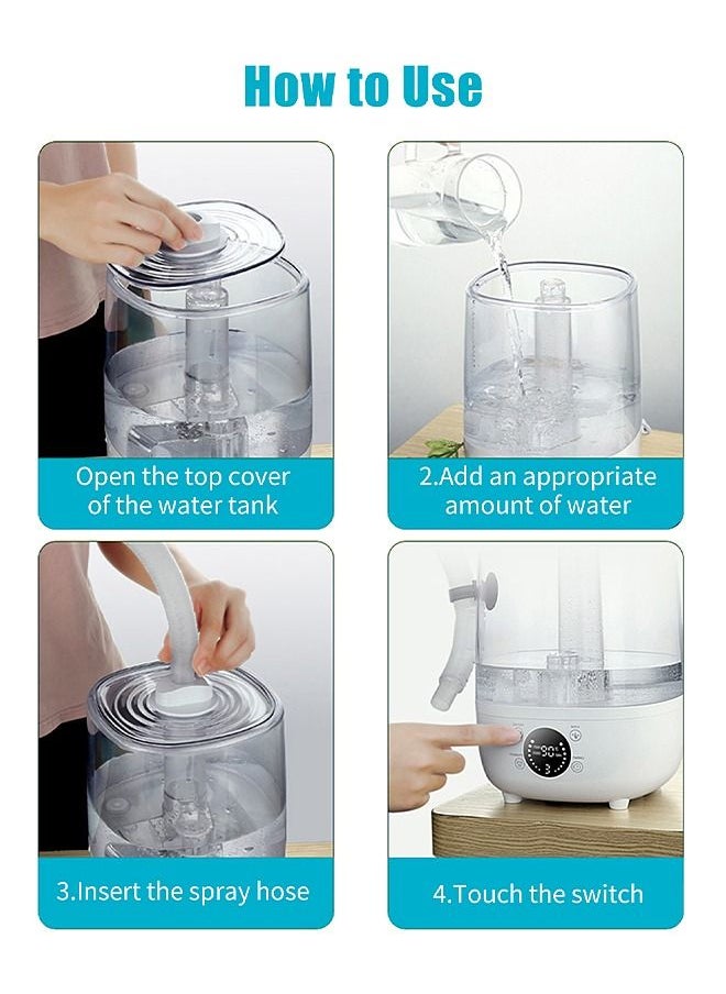 Mi VAZA - Humidifier for Bedroom, 4L Air Humidifier Ultrasonic Cool Mist for Large Room, Aroma Diffuser Function, Auto Shut-Off, Whisper Quiet, Adjustable 360° Knob, Humidifiers for Babies Nursery Whole House - Image 1