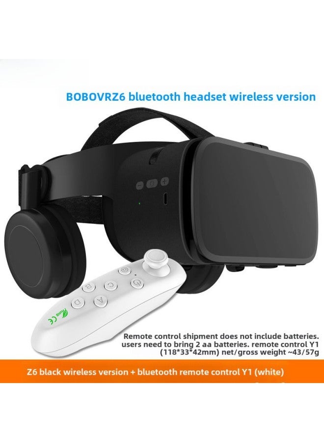 Bobo Vr Glasses Small House Z6 Box Wireless Headset 3d Vision Digital Computer Glasses-Color:Z6 English Black + Y1 White Remote Control  - Image 1