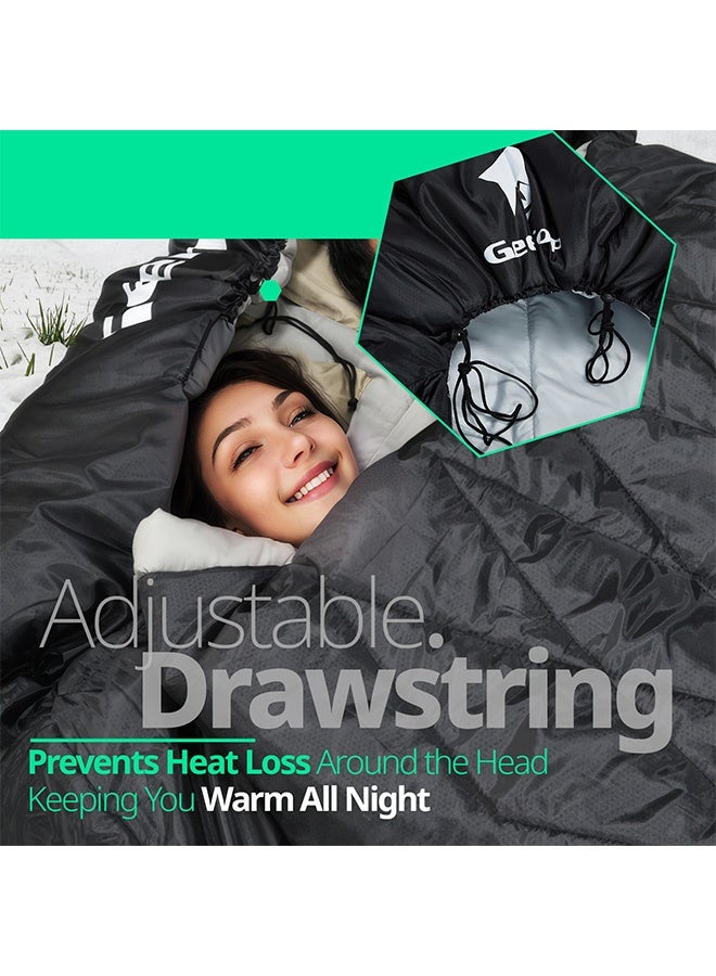 GEERTOP Comfort Doublewide Sleeping Bag with Blanket Queen Size Two Person Sleeping Bag for Adults, Couples Family Camping - Image 2