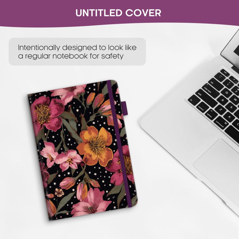 Taja Password Keeper Book with Alphabetical Tabs, Small Password Books for Seniors, Password Notebook for Internet Website Address Log in Detail, Password Logbook with Colorful Designs - Crimson Floral - Image 4