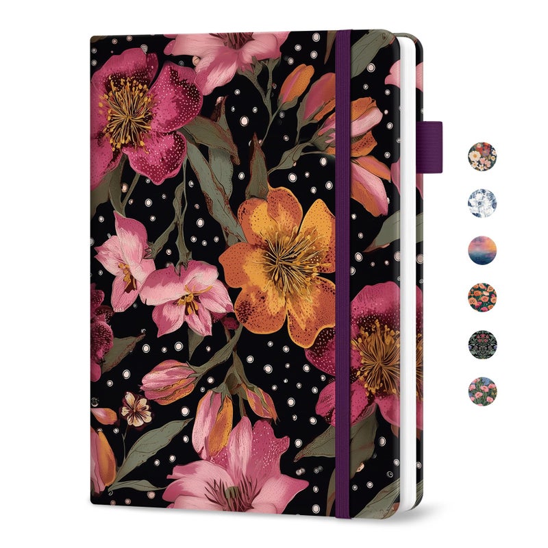 Taja Password Keeper Book with Alphabetical Tabs, Small Password Books for Seniors, Password Notebook for Internet Website Address Log in Detail, Password Logbook with Colorful Designs - Crimson Floral - Image 1