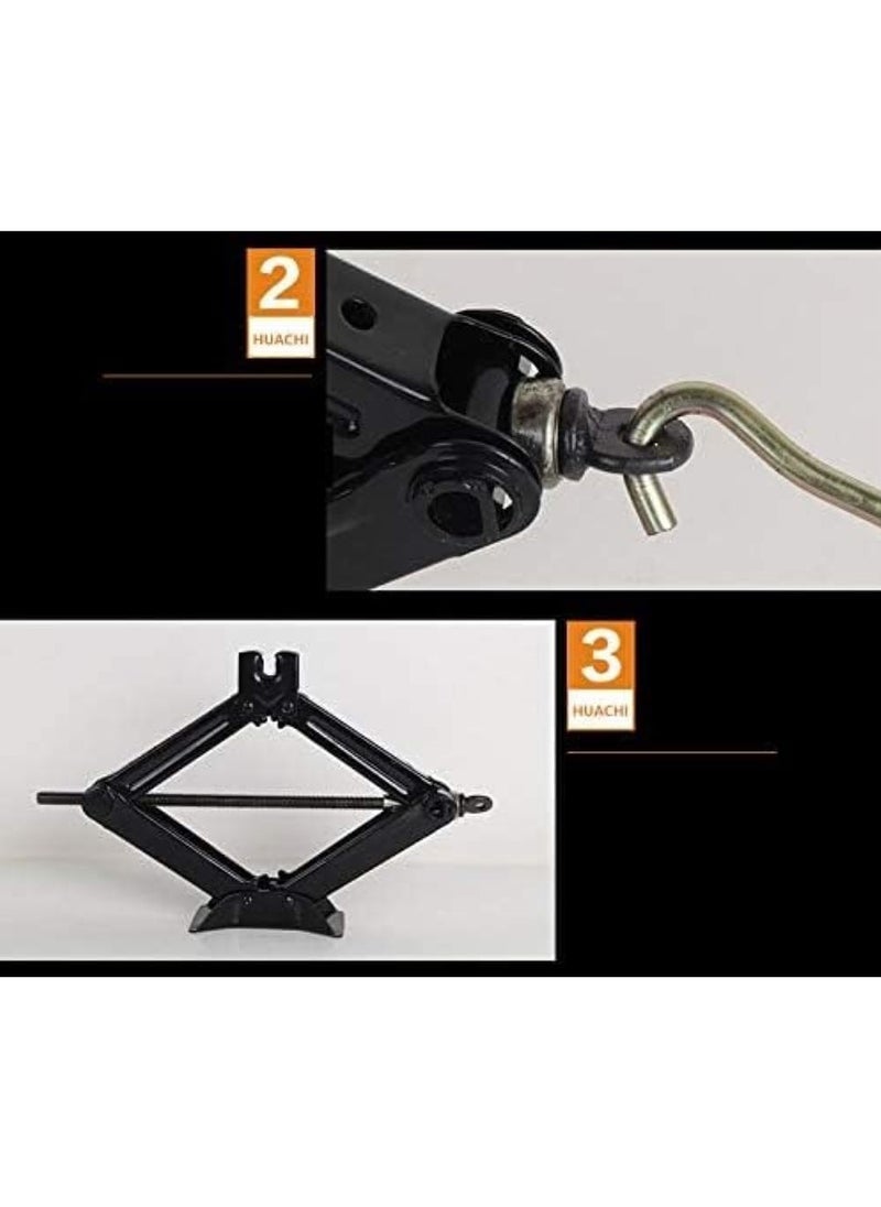 HERIOS Emergency Car Safety Kit with 3-Ton Scissor Jack and Warning Triangle, Heavy Duty Roadside Kit  - Image 4