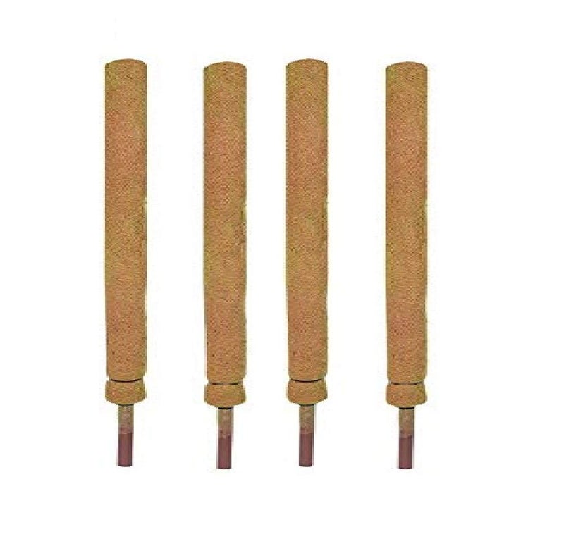 COIR GARDEN COIRGARDEN-Coco Pole 3 FT(91 CM) - 4 Pieces -Moss & Coir Stick for Money Plant Support, Indoor Plants, House Plants & Plant Creepers - Image 1