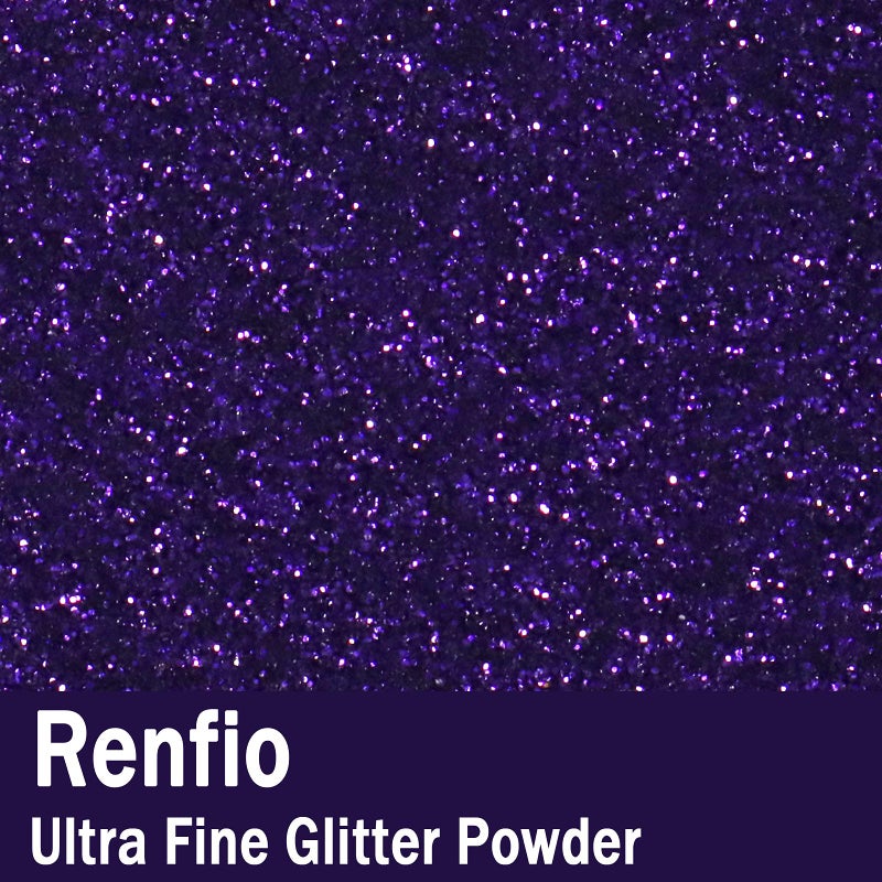 Renfio Purple Glitter, 2.11 Oz/60g Fine Glitter, Glitter for Crafts, 1/128" Halloween Glitter, PET Flake Crafts Sequins Epoxy Chips Flakes for Halloween Decorations, Resin, Roses, Bats - Violet - Image 2