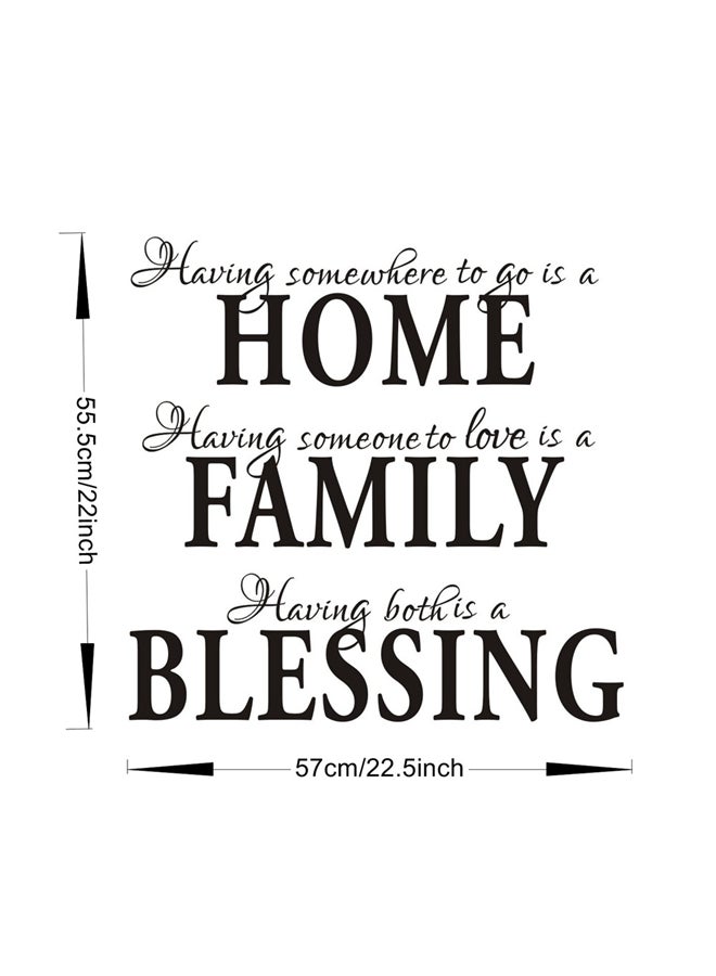Alyashmac Home Family Blessing Wall Decore Sticker Black 45x60centimeter - Image 3