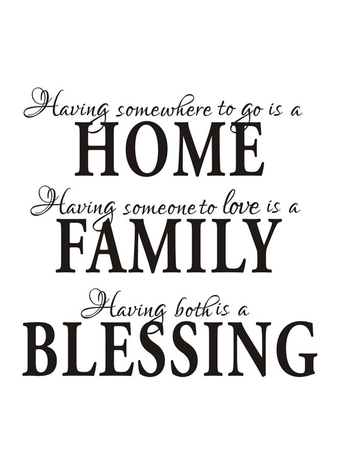 Alyashmac Home Family Blessing Wall Decore Sticker Black 45x60centimeter - Image 2