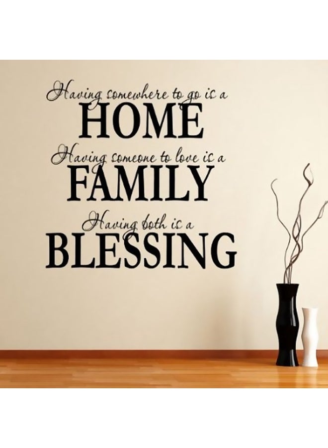 Alyashmac Home Family Blessing Wall Decore Sticker Black 45x60centimeter - Image 1