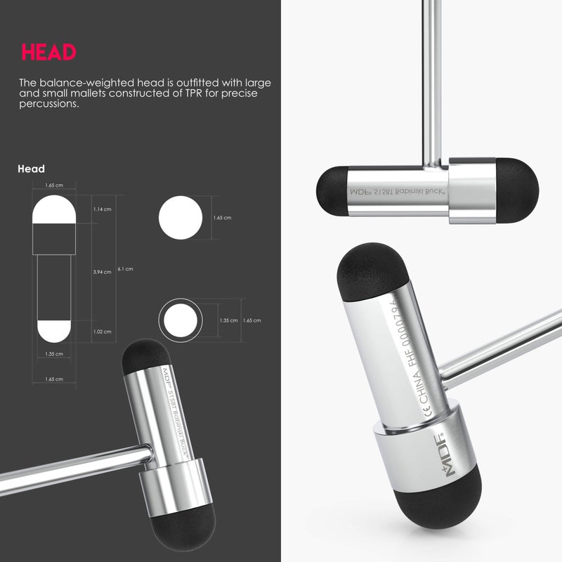 MDF Instruments Buck Neurological Hammer - Free-Parts-for-Life & Lifetime Warranty (MDF515) (Black (Noir)) - Image 4