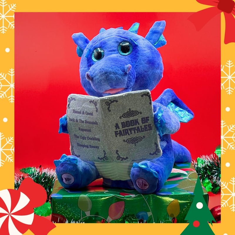 Cuddle Barn | Duncan The Storytelling Dragon with Light Up Eyes |Animated Stuffed Animal Plush Toy | Mouth Moves, Head Sways and Eyes Light Up | Recites 5 Fairy-Tales - 11" - Image 3