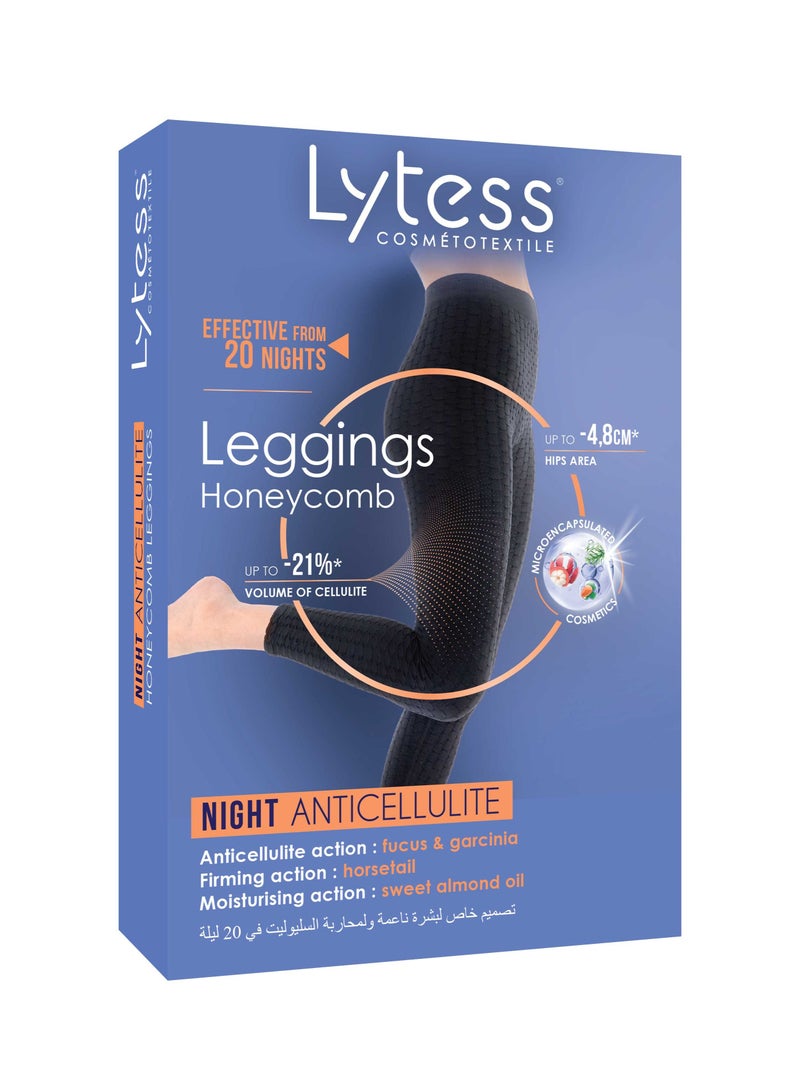 Lytess Night Anticellulite Honeycomb Leggings, Black S/M  - Image 1