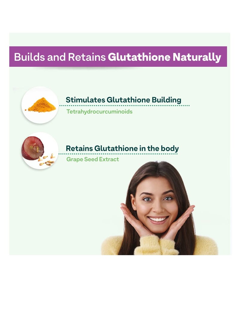 OZiva - OZiva Plant Based Glutathione Builder Glutathione Tablets for Antioxidant Support Skin Glow and Anti  Ageing   Glutathione Tablets with Grapeseed  Vitamins C and E  Selenium  60 Vegetarian Capsules - Image 1