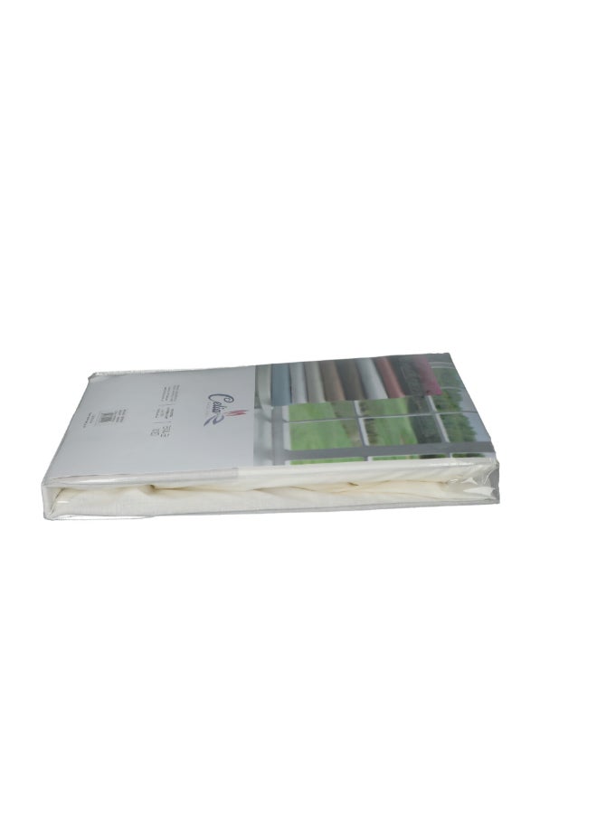 سيليا شرشف سرير كينج بمطاط ناعم وفاخر أوف وايت 200 × 200 + 30 سم NH2242 - Image 2