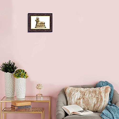 Hawai Holy Cow Nandi Photo Frame, Size 21x17x2cm | Feng Shui Vastu Remedies Engineered Wood Wall Hanging Home Decor Religious Frame | Home Office Prayer Room | SFDI214 - Image 3