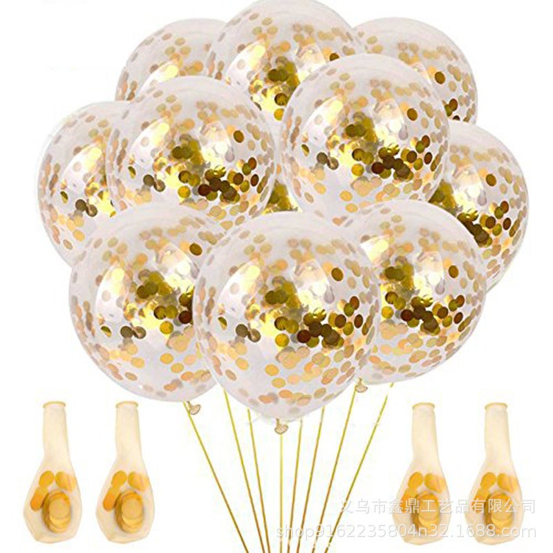confetti balloon 12 inch gold color sequin balloon party decoration wedding decoration supplies birthday sequin balloon 12 inch gold sequin balloon