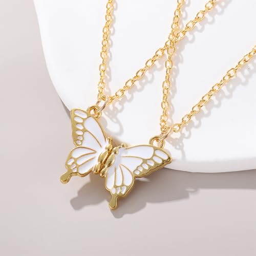 Hodaqe 2 Pcs Butterfly Necklace for Girls and Women Best Friend Friendship, Alloy Fashion Necklace Gift for Forever Best Friend - Image 5