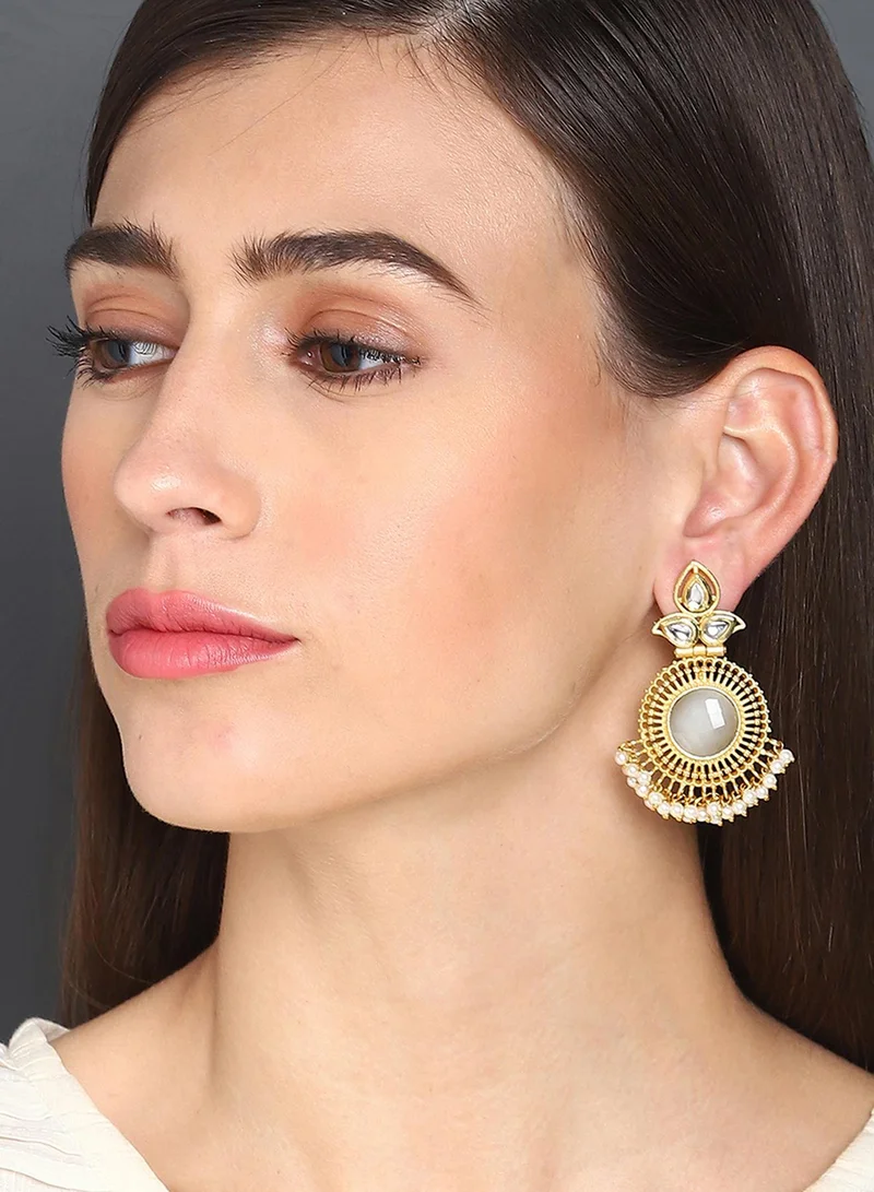 سوهي حلق مجوهرات صناعي معاصر مرصع بالأحجار