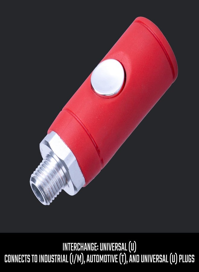 CRAFTSMAN Push Button Coupler, Male, 1/4-in NPT Industrial and Automotive Plug Compatible, Quick-Disconnect - Image 2