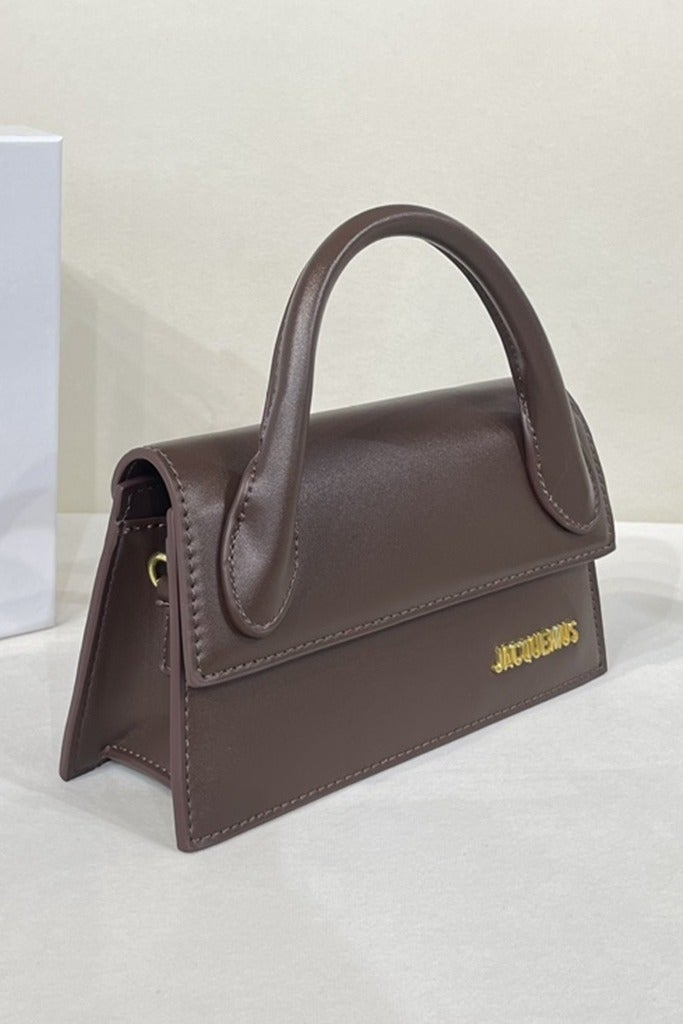 JACQUEMUS Le Chiquito Long Handbag Tote Bag Leather Flap Long With Crossbody Strap - Image 3