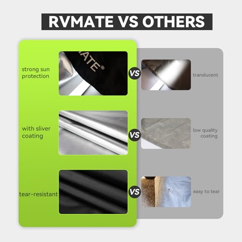 RVMATE RV Tire Covers, Dual Axle Wheel Cover (2 Pack) Fits 27""-30"" Diameter Tires, Waterproof Anti-UV 420D Oxford Black Dual Tire Covers RV Accessories for RV/Truck/Trailer, RMDTC2730-2-420B - Image 4