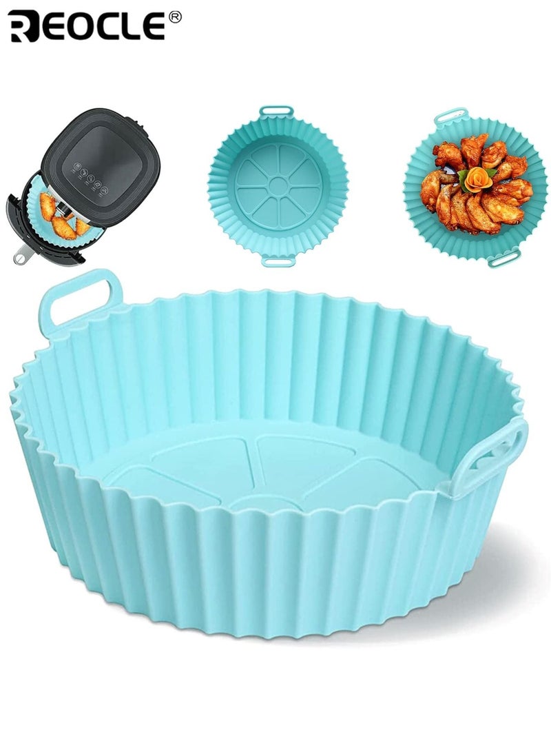 ريوكل بطانة مقلاة هوائية سيليكون قابلة لإعادة الاستخدام ملحقات صينية آمنة مقاومة للحرارة قابلة لإعادة الاستخدام وغسالة الأطباق غير لاصقة سهلة التنظيف مثالية للدجاج والخضروات والمزيد - Image 2