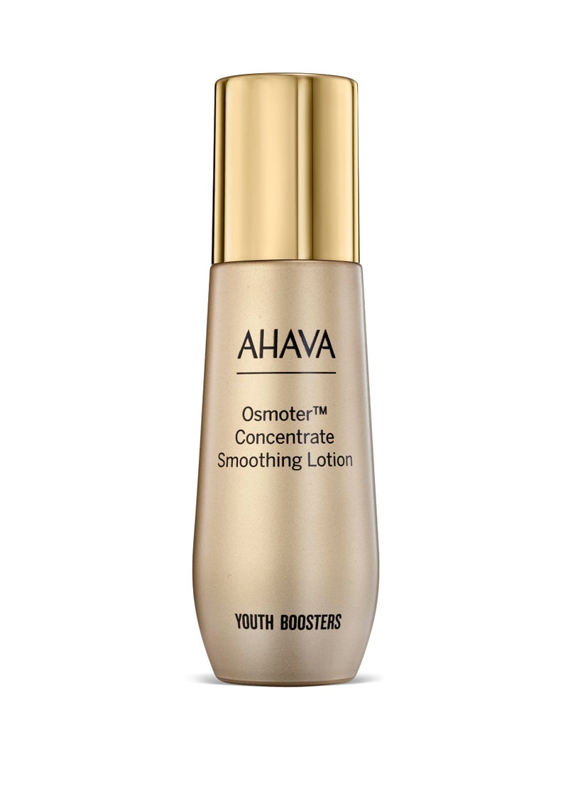 AHAVA Osmoter Concentrate Smoothing Lotion Silky lightweight lotion for youthful appearance reduce wrinkles fine lines refine smoothe skins texture with Osmoter X6 3D Complex 17 FlOz