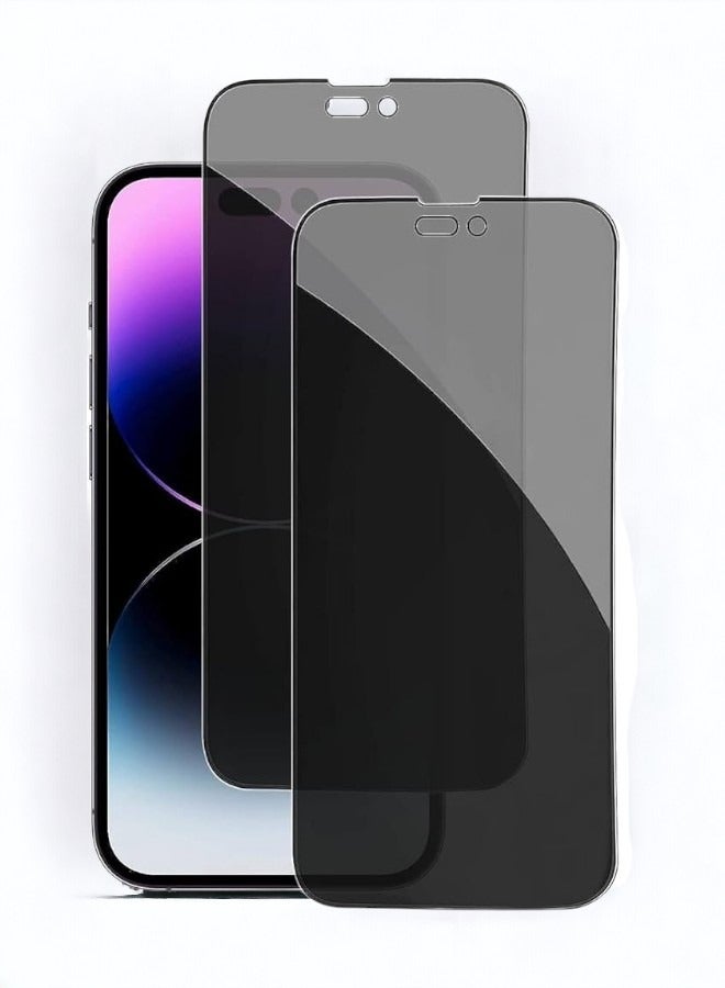 Privacy Screen Protector for iPhone 12 Pro Max Full Coverage Privacy Tempered Glass Screen Protector 2pcs - Image 1