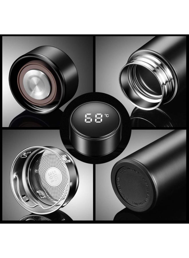 دينكس كوب ذكي مزود بفلتر LED - سعة 500 مل، شاشة عرض درجة الحرارة تعمل باللمس، يحافظ على الحرارة/البرودة لمدة 24 ساعة، فلتر للشاي، عزل رباعي الطبقات، DX1703 - Image 4