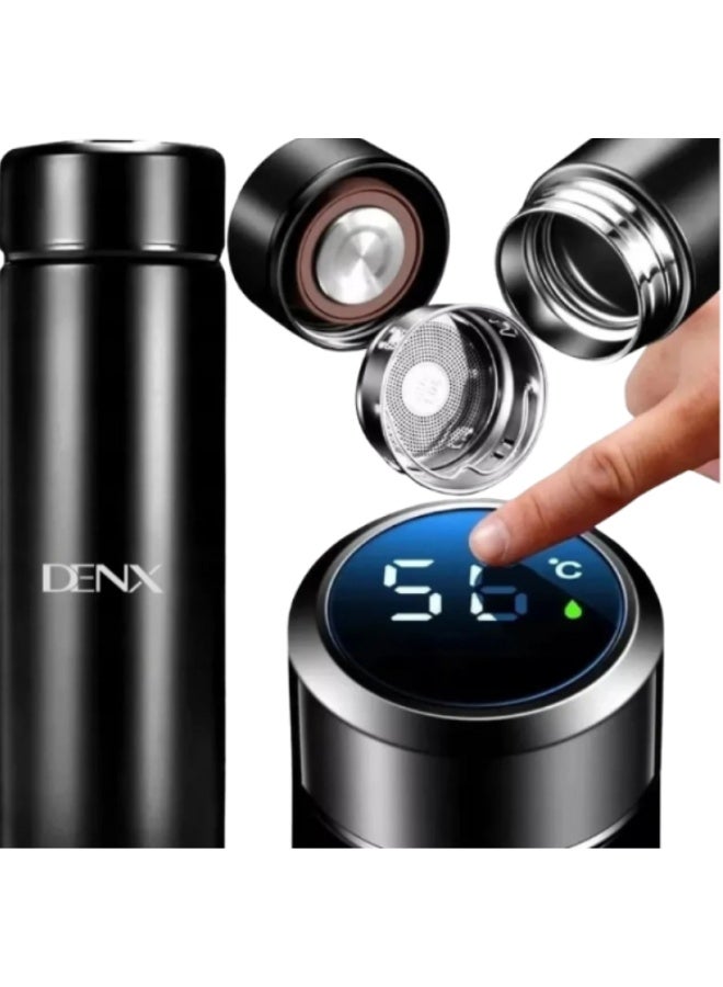 دينكس كوب ذكي مزود بفلتر LED - سعة 500 مل، شاشة عرض درجة الحرارة تعمل باللمس، يحافظ على الحرارة/البرودة لمدة 24 ساعة، فلتر للشاي، عزل رباعي الطبقات، DX1703 - Image 5