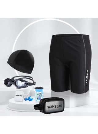Swimming Trunks Men's Plus Size Plus Size Men's Adult Men's Anti-splashing Quick-drying Conservative Shorts Chubby Swimwear Age-reducing-Color:2307 Five-point Swimming Trunks [six-piece Set] Including Swimming Bag- - pzsku/Z469C198BA224EFF888FCZ/45/1747211705/c54a9c42-93cb-4c58-a964-f78fc8350f50