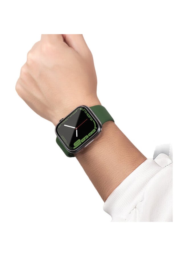 Wei Qiantu Weiqiantu Compatible With Apple Watch Protective Case, Suitable For Apple Iwatch S9/8 Protective Cover, 7/Se2/6/Ultra2 Hollow Soft Shell Shockproof [8/9 Generation-45Mm] | Transparent Color - Image 2