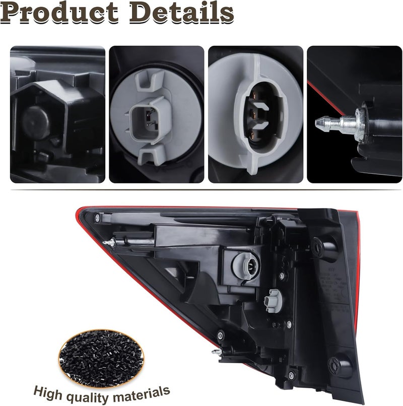 KAMDKI Right Passenger Side LED Outer Tail Light for 2016-2018 Honda Pilot - Image 4