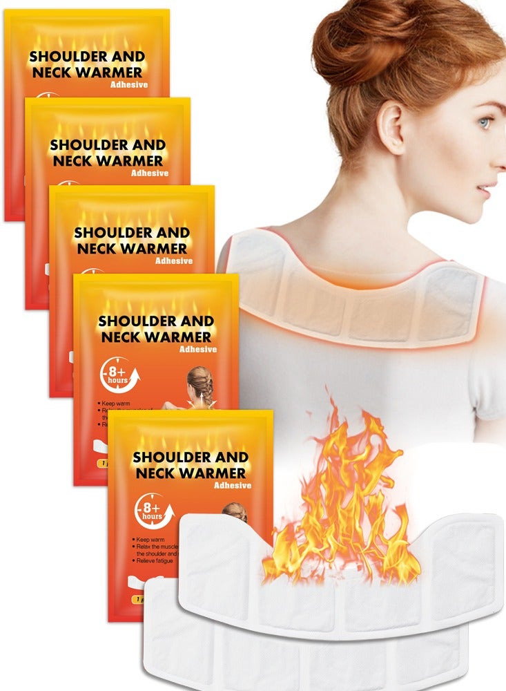 SänHahn Shoulder and Neck Warmer Patch – Disposable Hot Therapy Packs for Neck & Shoulder – Up to 8 Hours of Heat Long Lasting & Discomfort Relief for Winter Outdoor Work, Sports Activities – 5 Piece - Image 1
