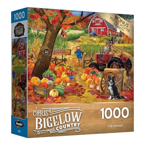 RoseArt Chris Bigelow Fall Harvest 1000 Piece Jigsaw Puzzle for Adults - Image 1