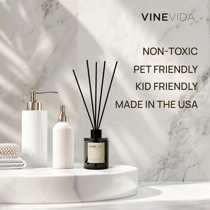 VINEVIDA | Summer Breeze | Reed Diffuser for Home & Bathroom | Long-Lasting Scent Sticks Set | Oil Stick Diffuser | Bathroom Scent - Image 5