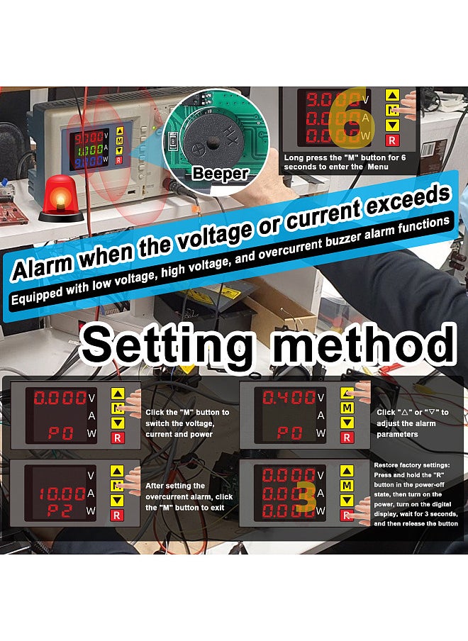Generic - BM730 3in1 Voltage Current Power Meter 4-digit Digital Voltmeter Multifunctional Ammeter - Image 1