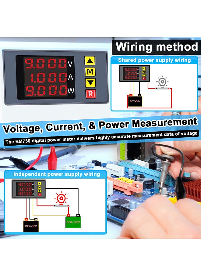 Generic - BM730 3in1 Voltage Current Power Meter 4-digit Digital Voltmeter Multifunctional Ammeter - Image 1