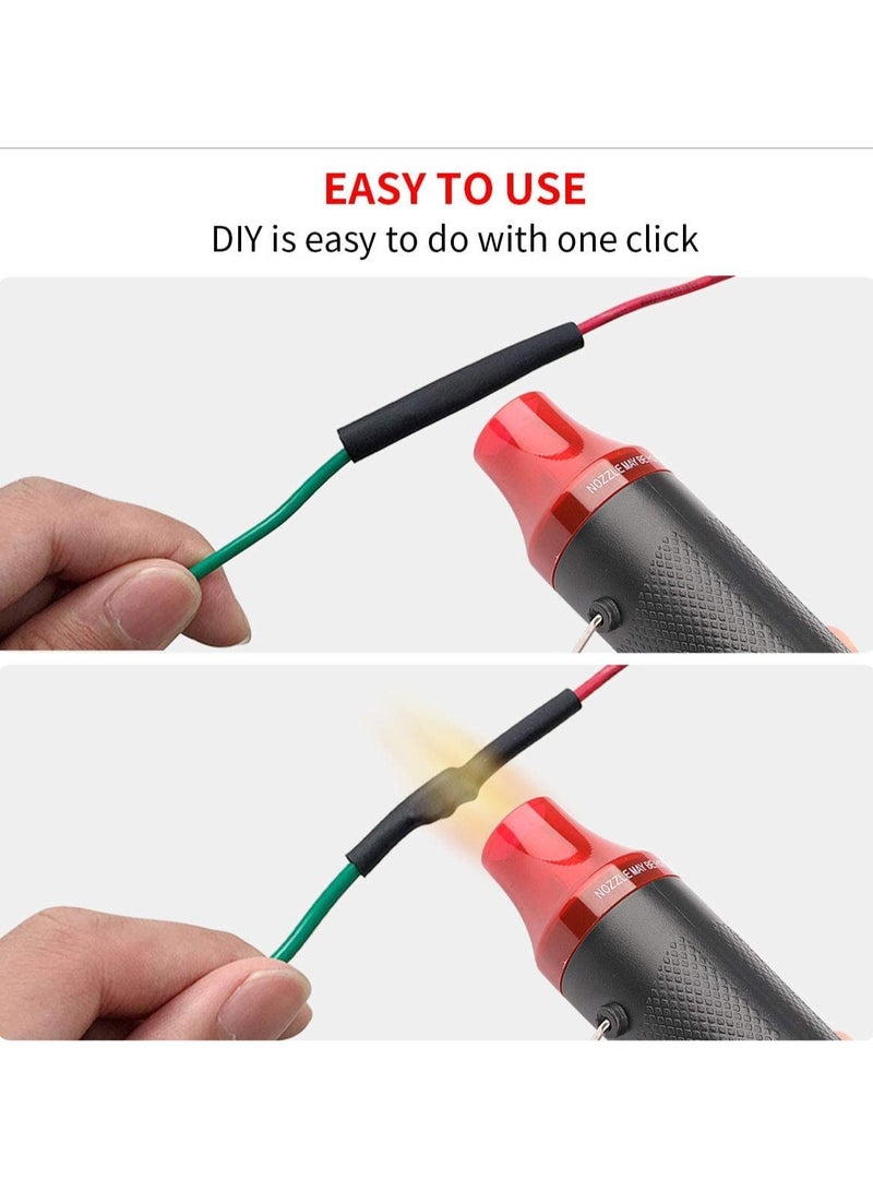 Alruht 300W Mini Heat Gun, Digital Hot Air Gun, Portable Handheld Heat Gun for DIY Crafts Embossing, Hot Air Gun Multi-Function Electrical Heat Tool for Electronic Repair, Shrink Wrapping - Image 5