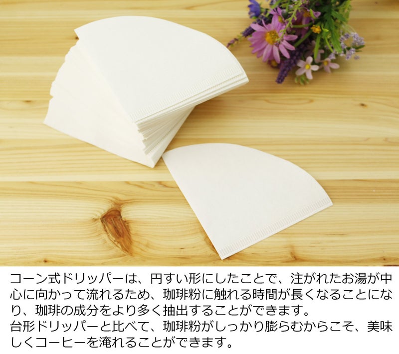 CAFEC 100-Pack Cone-shaped V60 02 Style Universal 1 to 4 Cup Disposable Pour-Over Drip Coffee Paper Filter made of Eco-Friendly Refined Virgin Pulp for Better Tasting Brewing Pour Over Dripper (White) - Image 4