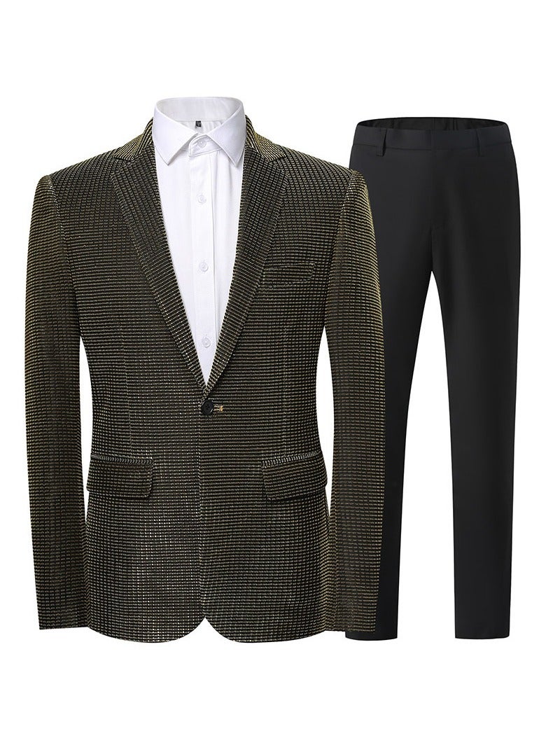 KUYING New Slim Fit Suit Two-Piece Set  - Image 1